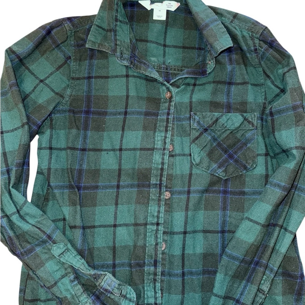Plaid Button-Up Shirt
